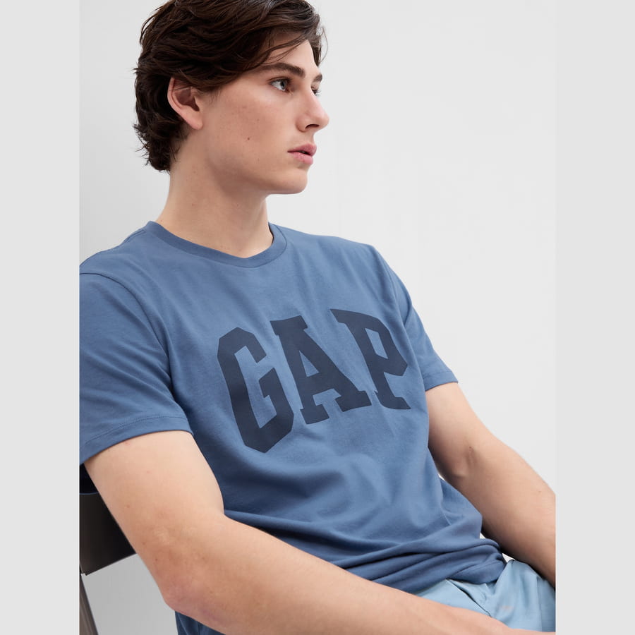Тениска GAP Basic Logo Tee Синьо | 550338-49, 0