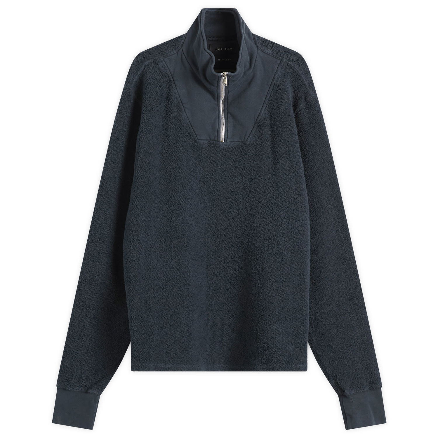 Пуловер LES TIEN Inside Out Half Zip Yacht Pullover, Size Large Тъмно синьо | CF-1149-IO-FB, 1
