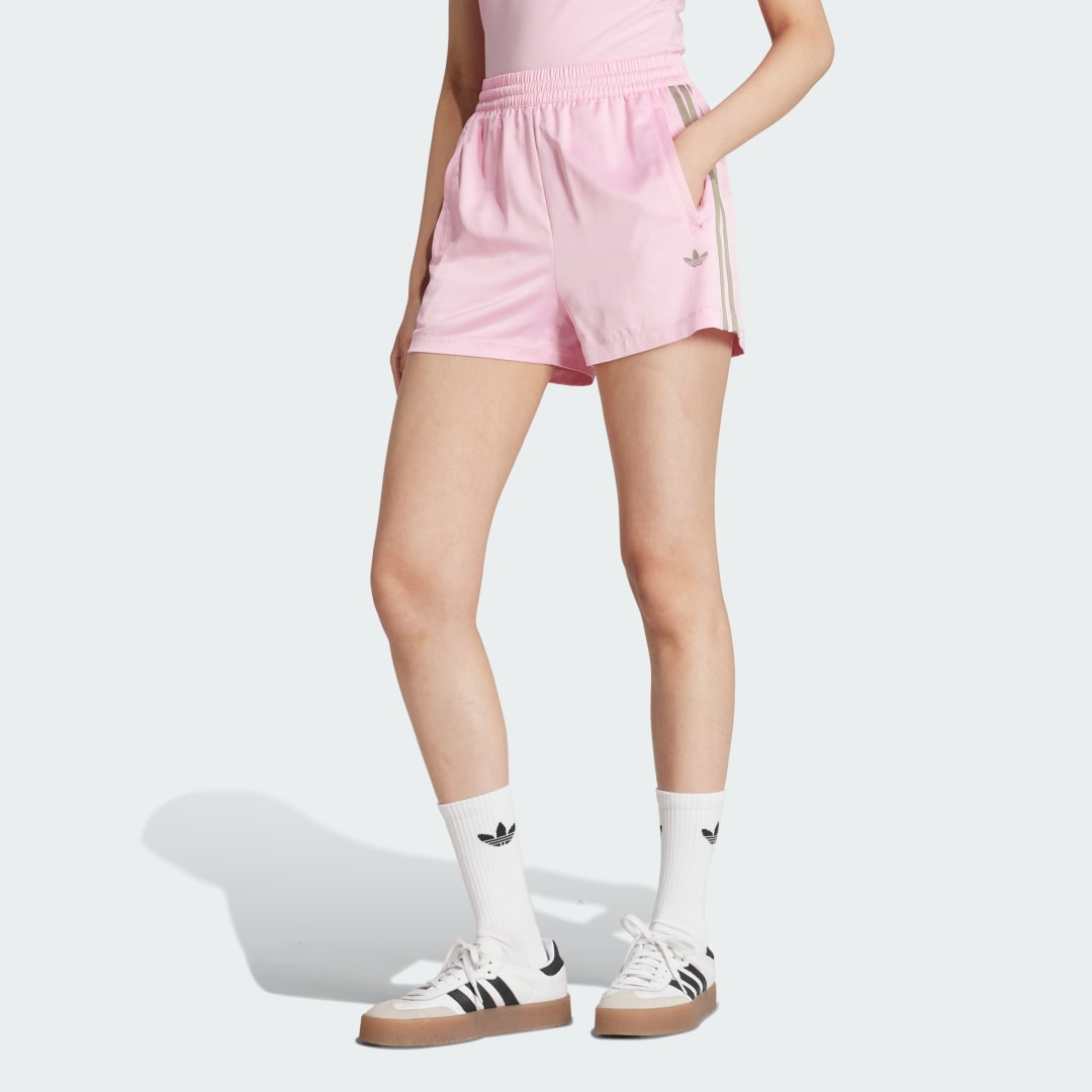 Къси панталони adidas Originals adidas Originals Satin Shorts with Stripes Розово | KD2282, 0