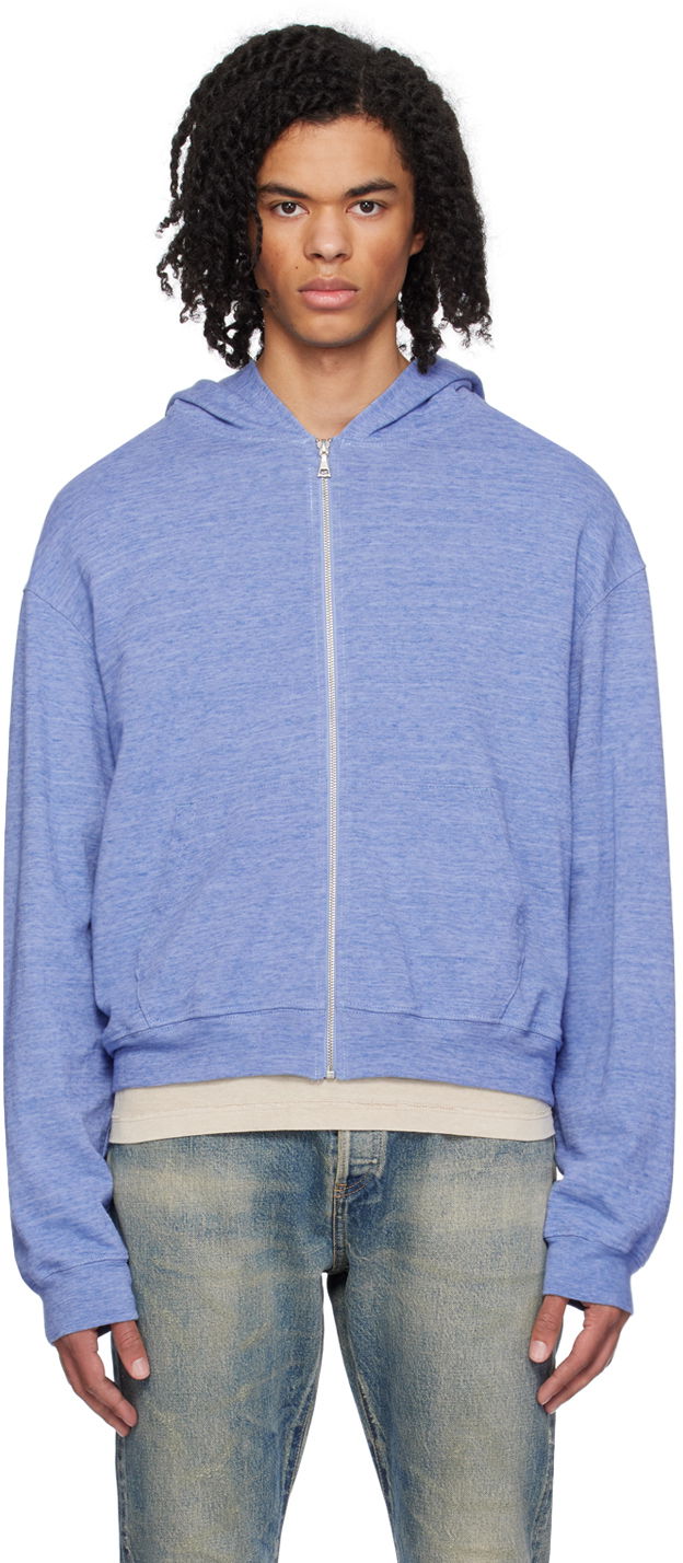 Суитчър John Elliott Vintage Melange Hoodie Синьо | B264A3640A, 0