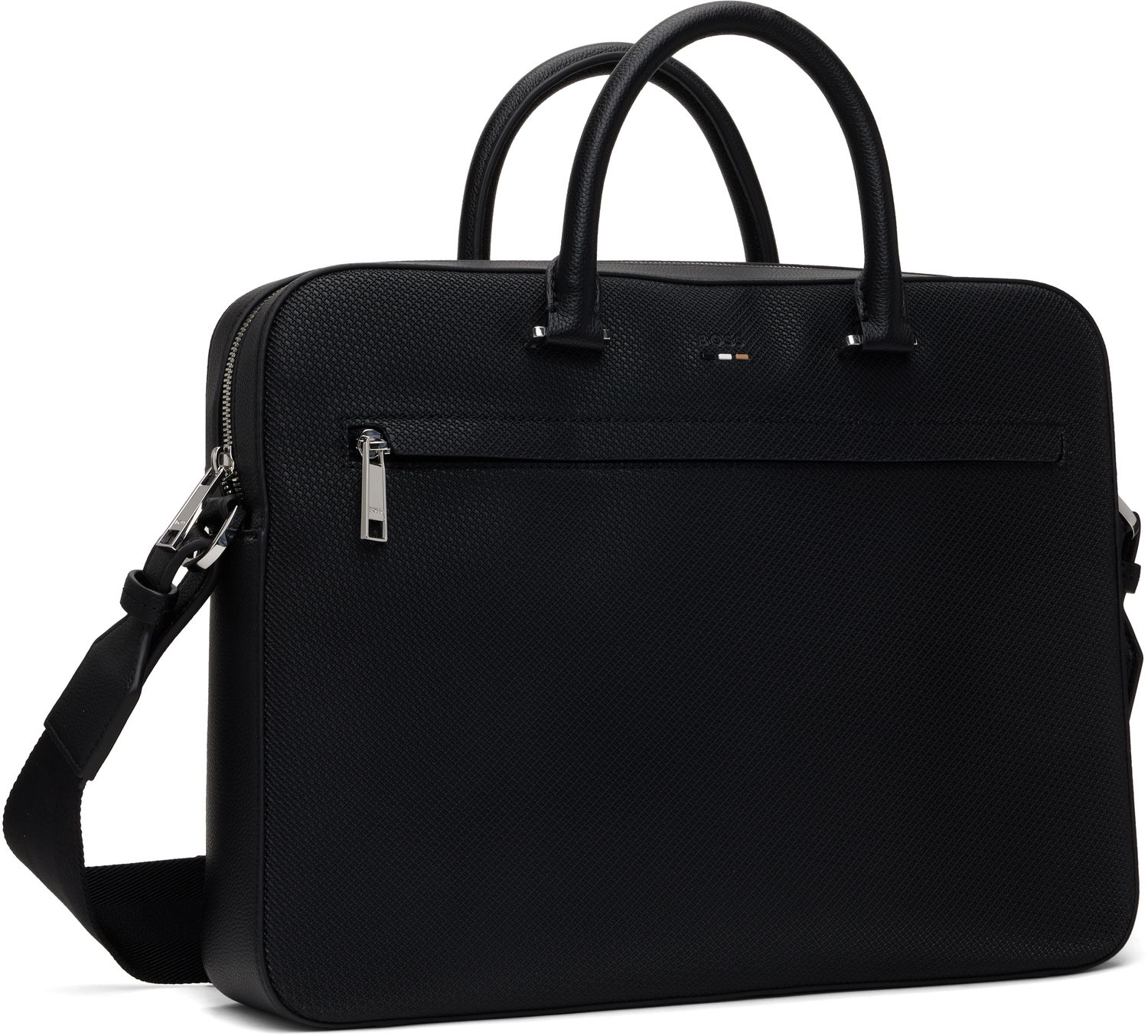Дамска чанта BOSS BOSS Embossed Briefcase Черно | 50541517, 1