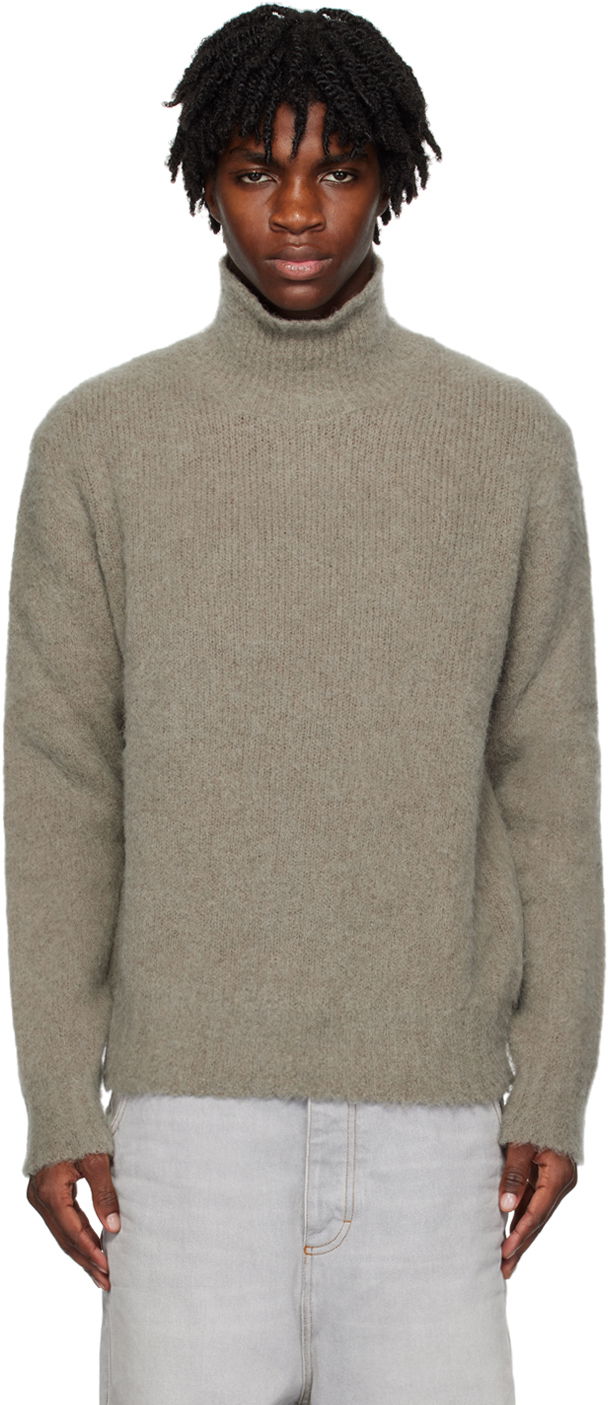 Пуловер AMI Hairy Turtleneck Бежово | HKS426.KN0021, 0