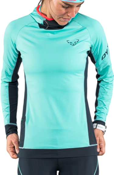 Суитчър Dynafit Alpine Long Sleeve T-Shirt With Hood Тюркоазено | 08-0000071539-8051, 0