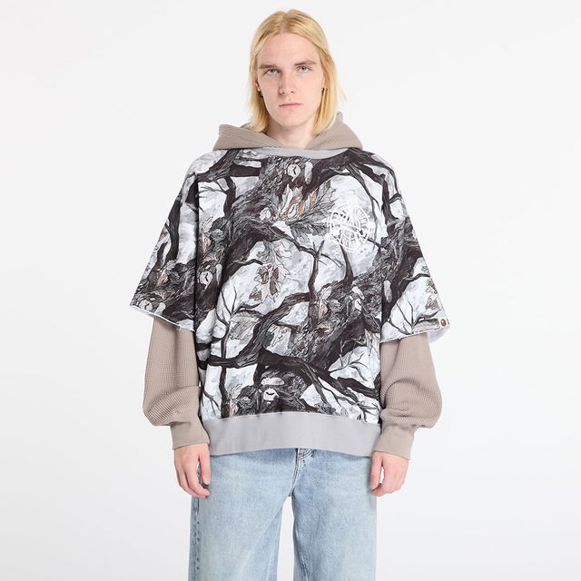 Tree Edge Camo Layered Pullover Hoodie XXL