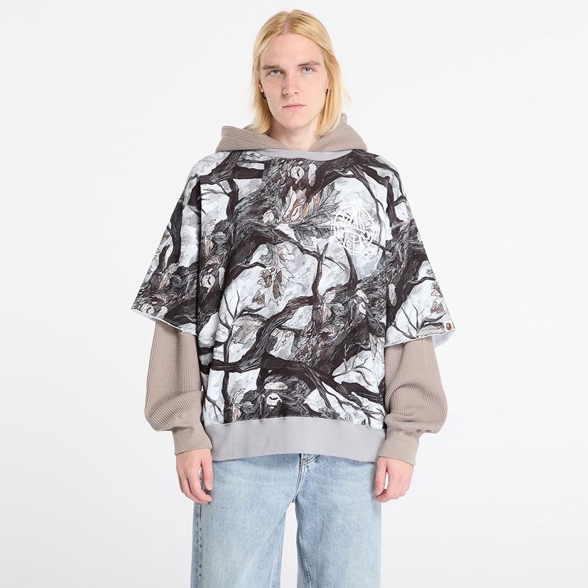 Суитчър BAPE Tree Edge Camo Layered Pullover Hoodie XXL Многоцветен | 001PPL801003MWHT