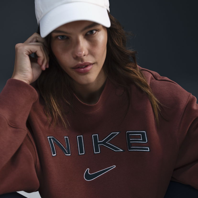 Суитчър Nike Phoenix Fleece Crewneck Sweatshirt Кафяво | FV7674-218