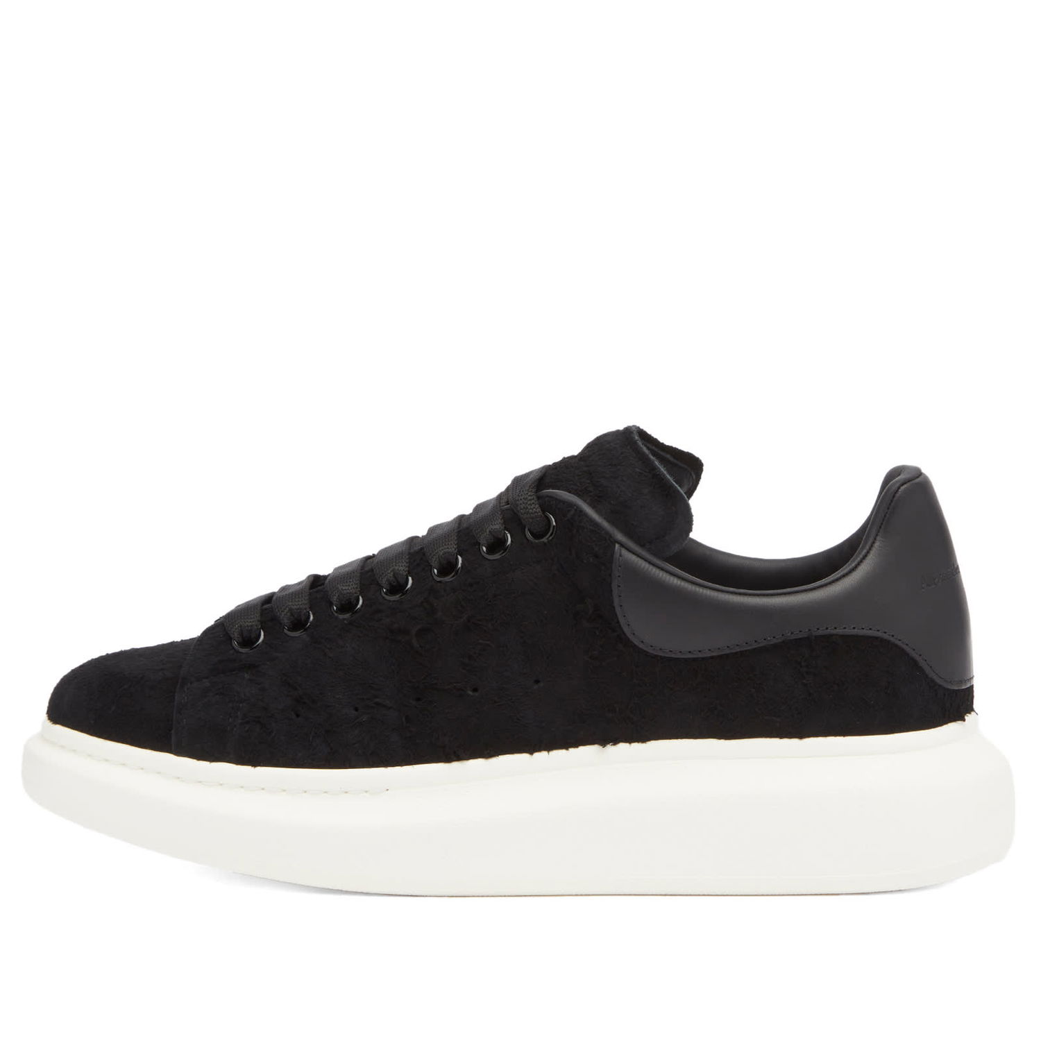 Кецове и обувки Alexander McQueen Exaggerate Sole Rough Suede Черно | 553680-WIAC8-1000, 0
