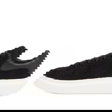 Кецове и обувки Alexander McQueen Exaggerate Sole Rough Suede Черно | 553680-WIAC8-1000, 0