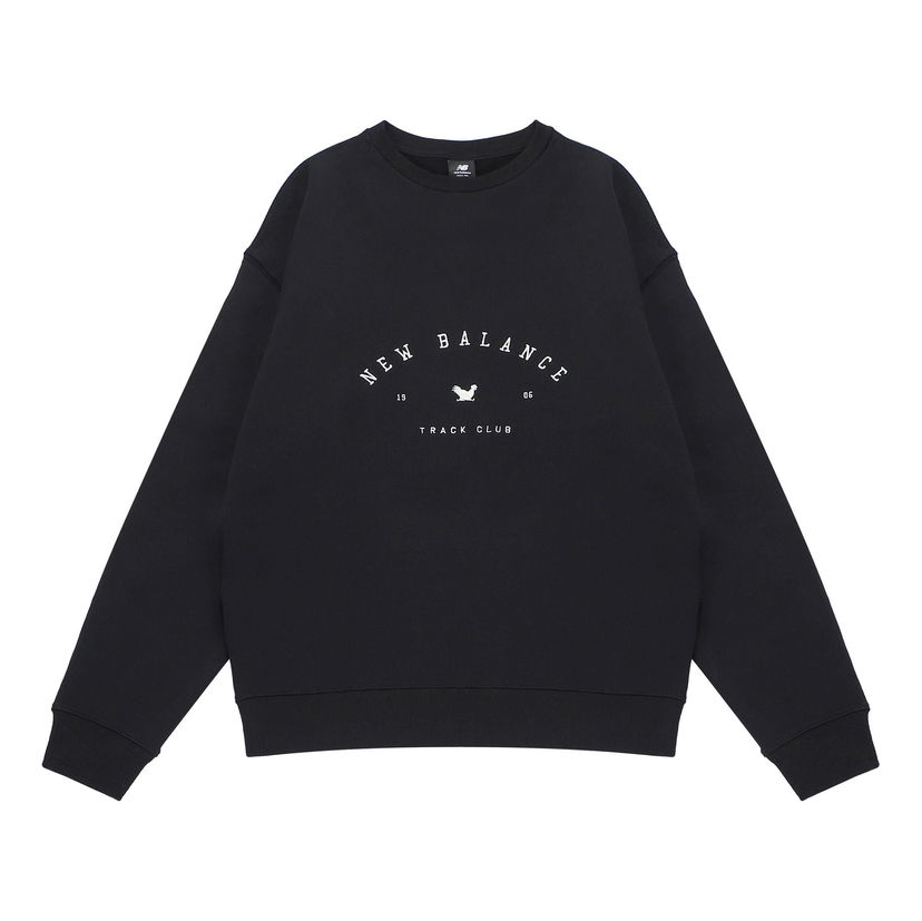 Суитчър New Balance Logo Track Club Sweatshirt Черно | MT23562-BK