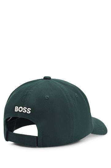 Шапка с козирка BOSS Cotton Twill Cap "I'm Not From Here" Зелено | 50535387, 1