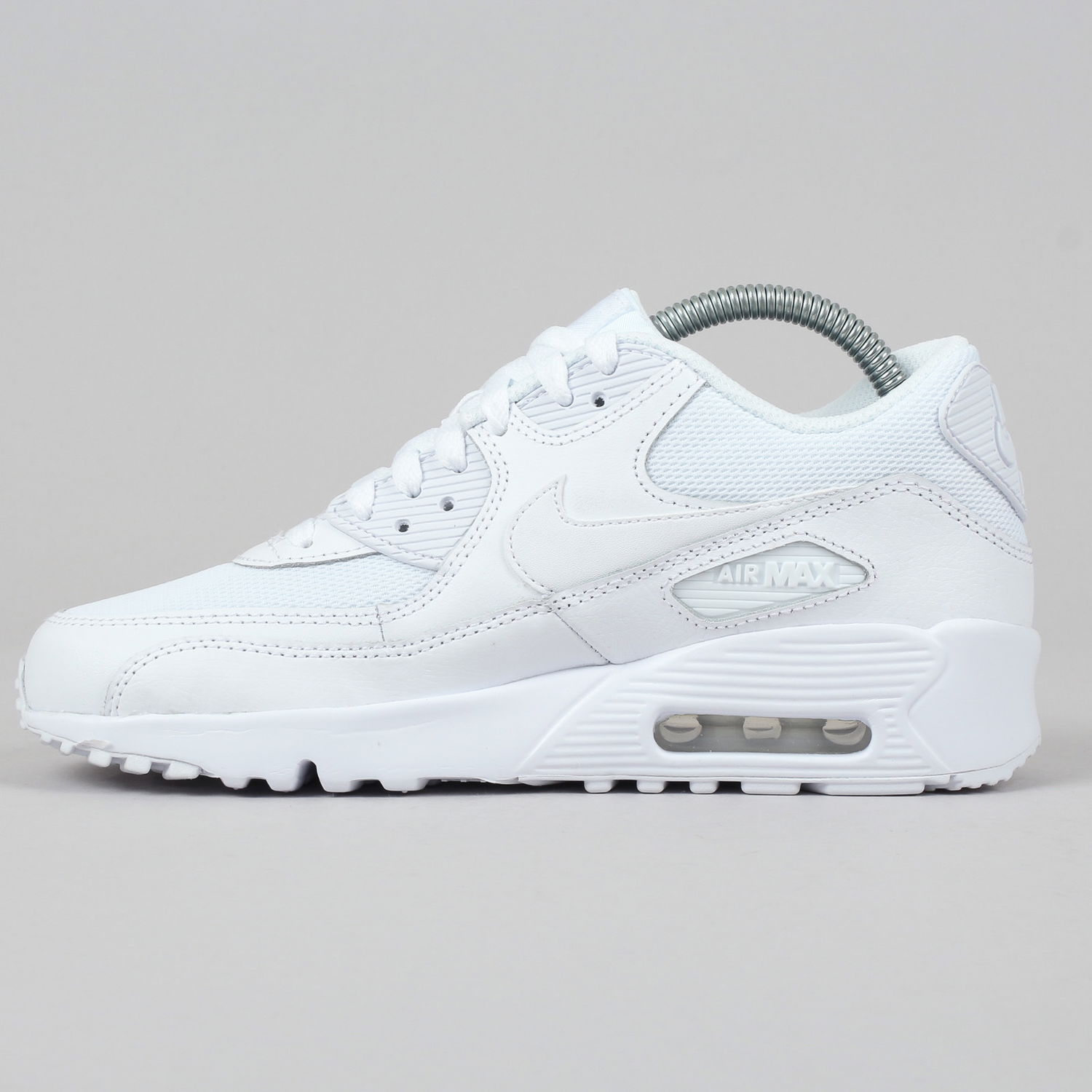 Кецове и обувки Nike Air Max 90 Mesh "Triple White" GS Бяло | 833418-100, 0