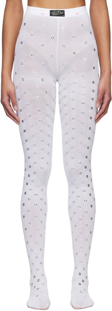Чорапи We11done We11done Eyelet Tights Бяло | WD-LE0-25-284-W-WH, 0