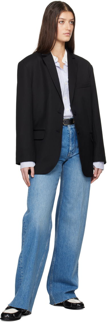 Дънки Anine Bing Anine Bing Hugh Wide-Leg Jeans Синьо | A-06-7135-447, 3