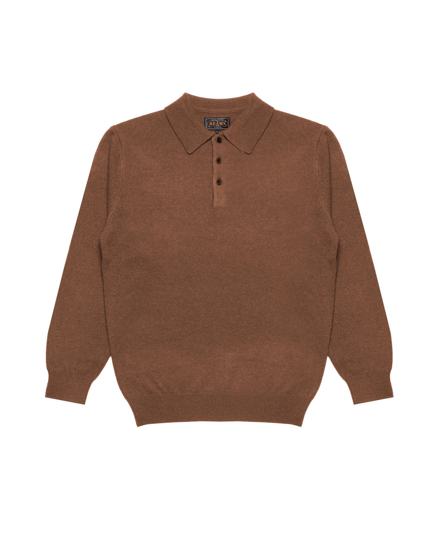 Поло тениска BEAMS Beams+ Knit Polo Shirt Кафяво | 38120004103-28, 0