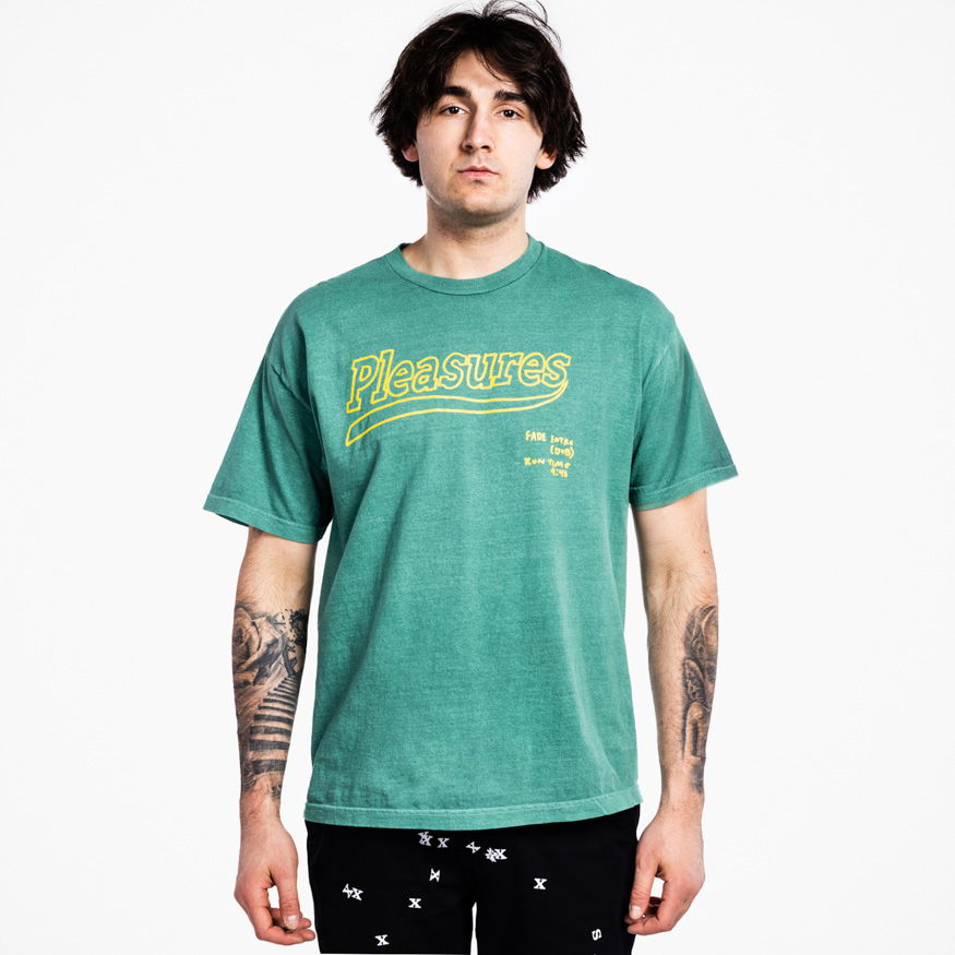 Поло тениска Pleasures Dub Pigment DYE T-Shirt Тюркоазено | P21W040-GREEN, 0