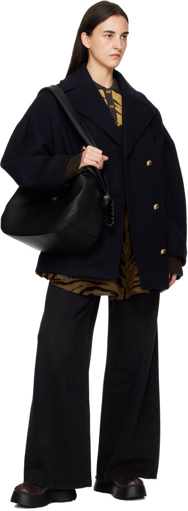 Кецове и обувки GANNI Platform Croc-Embossed Clog Loafers Кафяво | S3231, 4