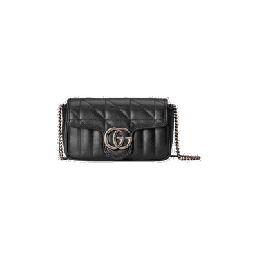 Чанта през рамо Gucci GG Marmont Super Mini Bag Черно | 476433 DTD5N 1000, 0