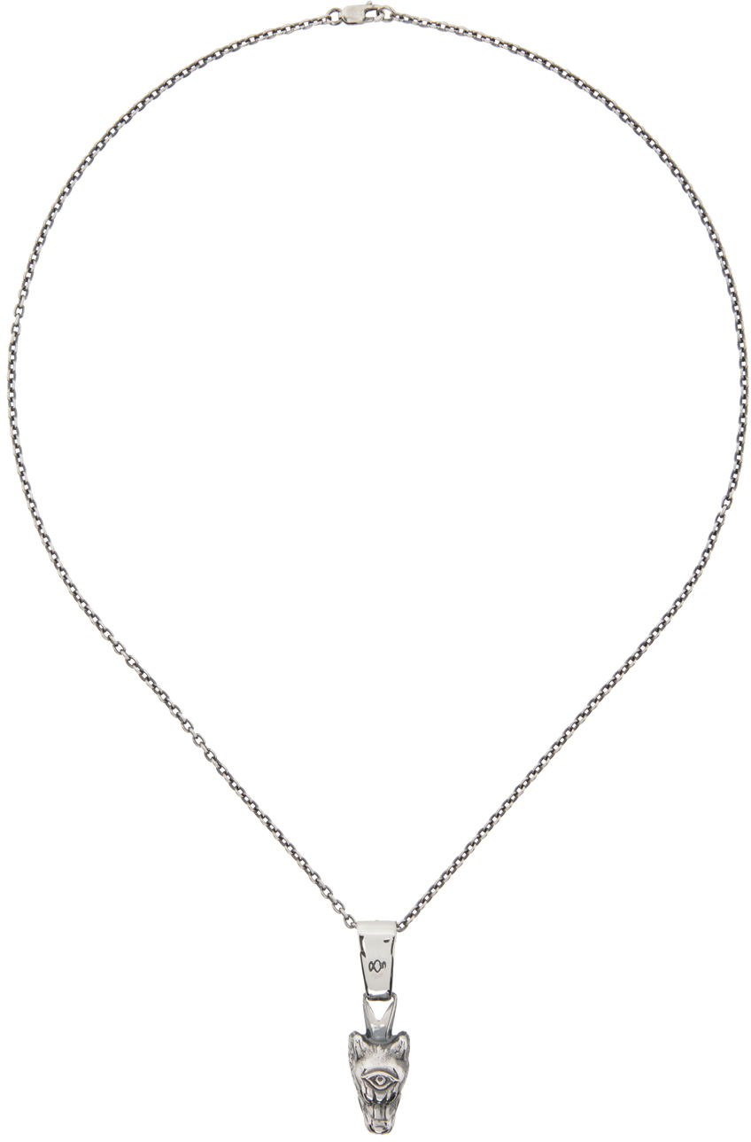 Колие Yohji Yamamoto Yohji Yamamoto Wolf Head Pendant Necklace Металик | HA-A48-920, 0
