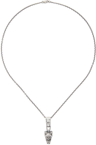 Колие Yohji Yamamoto Yohji Yamamoto Wolf Head Pendant Necklace Металик | HA-A48-920, 0
