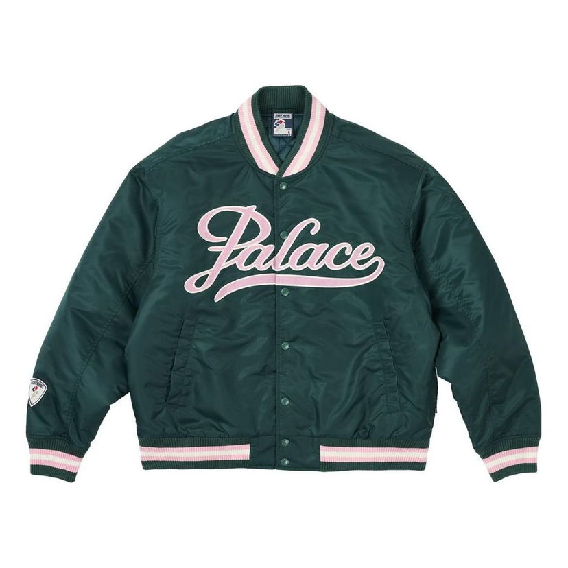 Яке бомбър Palace Palace The Arena Satin Jacket Зелено | P25JK030