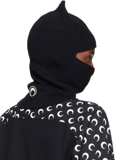 Шапка Marine Serre Marine Serre Merino Wool Knit Kawaii Cat Ear Balaclava Черно | UHG073ACKNI0033, 2