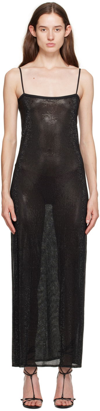 Pокля Alexander Wang Bead Midi Dress Черно | 1KC1246013