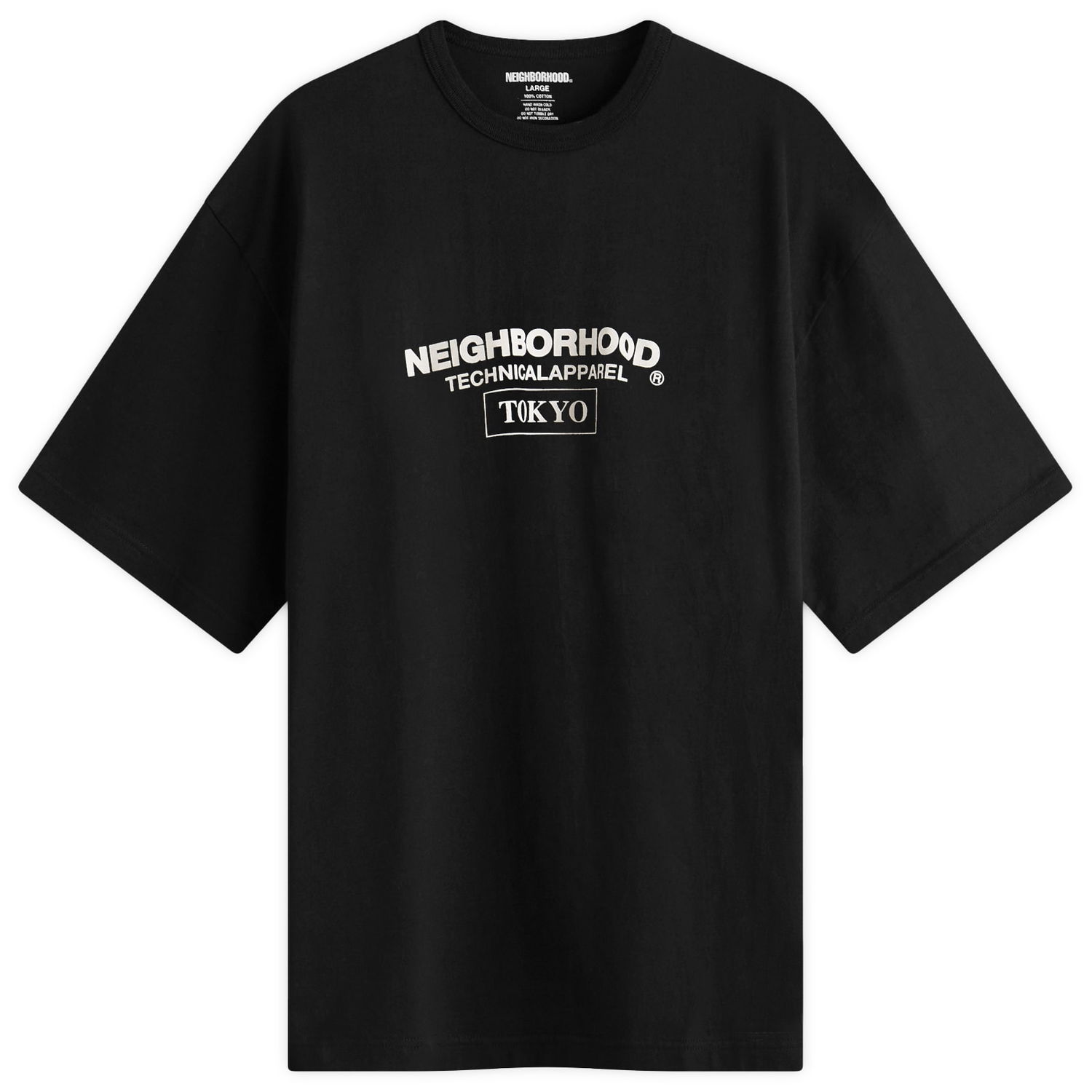 Тениска Neighborhood Technical Apparel Tokyo Graphic Tee, Size Large Черно | 251PCNH-ST16-BLK, 1