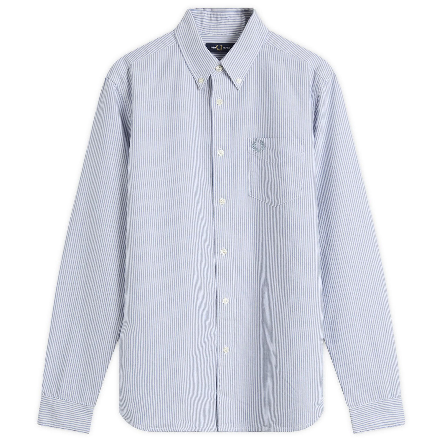 Риза Fred Perry Fred Perry Oxford Stripe Shirt, Size Large Синьо | M1768-38A, 0