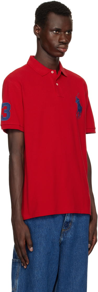 Поло тениска Polo by Ralph Lauren Ralph Lauren Custom Slim Fit Big Pony Mesh Polo Червено | 710688969005, 1