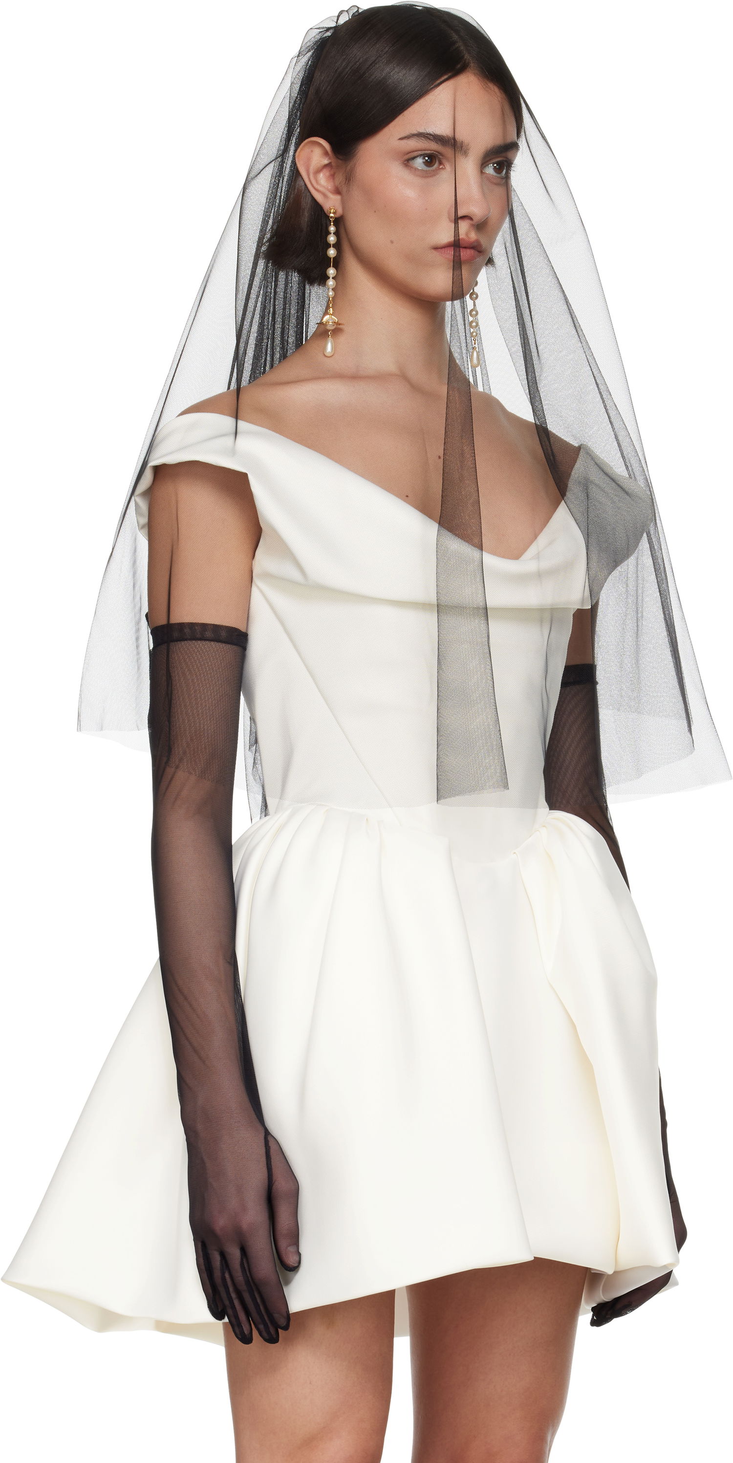 Шал Vivienne Westwood Short Veil Бяло | 8108000I-C0034-, 1
