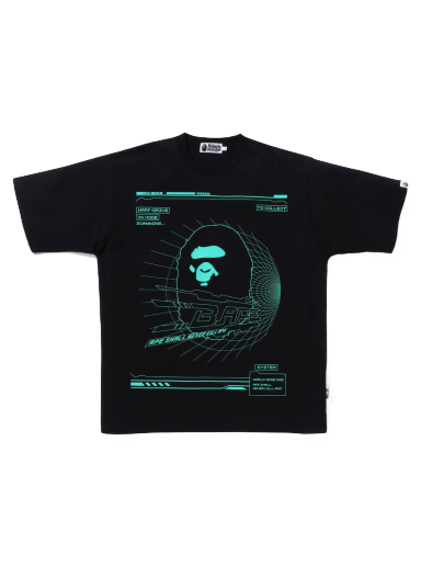 Тениска BAPE Cyber Bathing Ape Relaxed Fit Tee Черно | 1J30-109-009