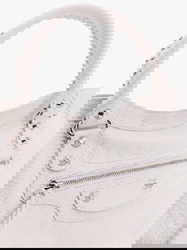 Дамска чанта Balenciaga White Leather City Media Bag Бяло | 8230582AA9S9104, 4