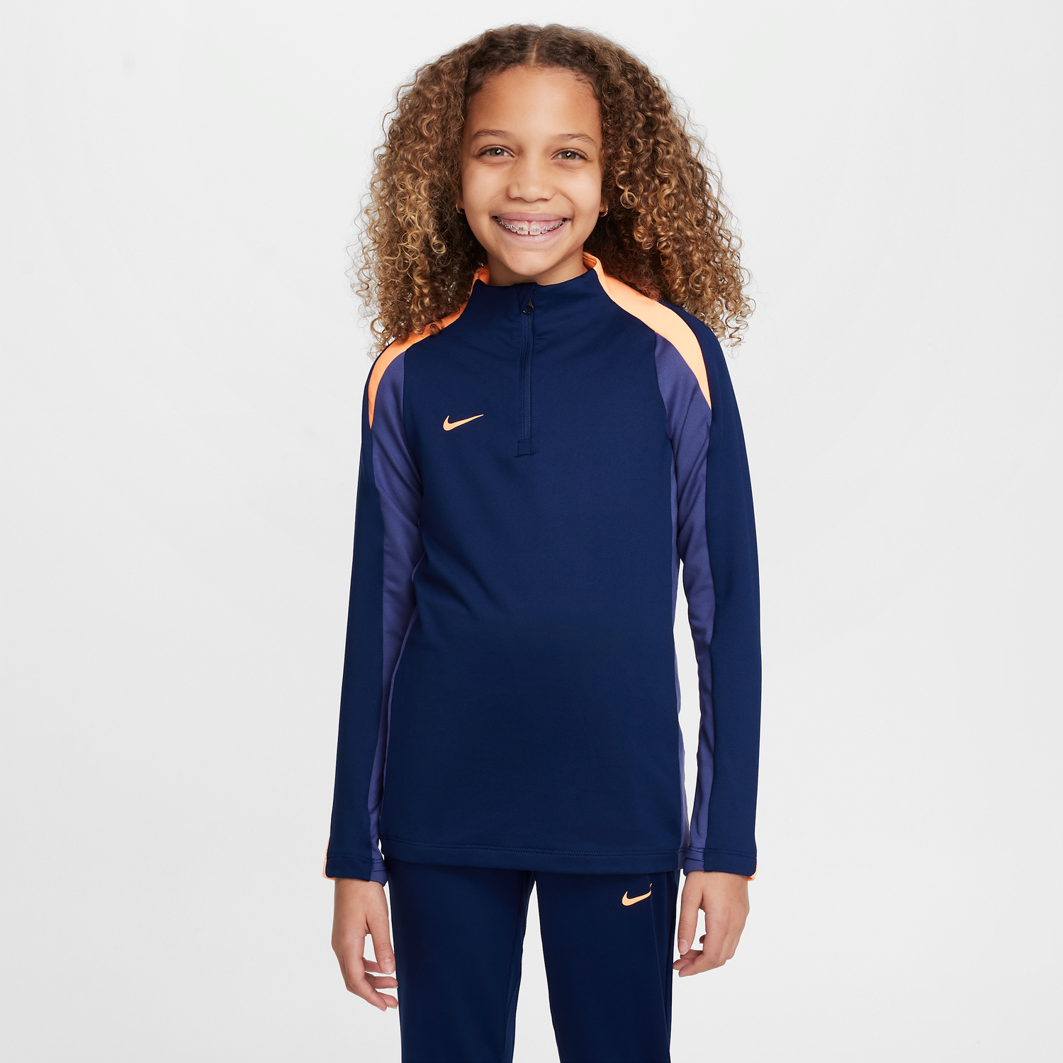 Суитчър Nike Dri-FIT Strike Training 1/4 Zip Top Тъмно синьо | FN8413-493, 1