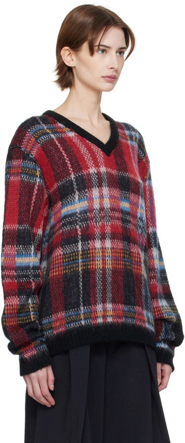 Пуловер YMC YMC Vertigo Tartan V-Neck Sweater Многоцветен | P8XMF, 1