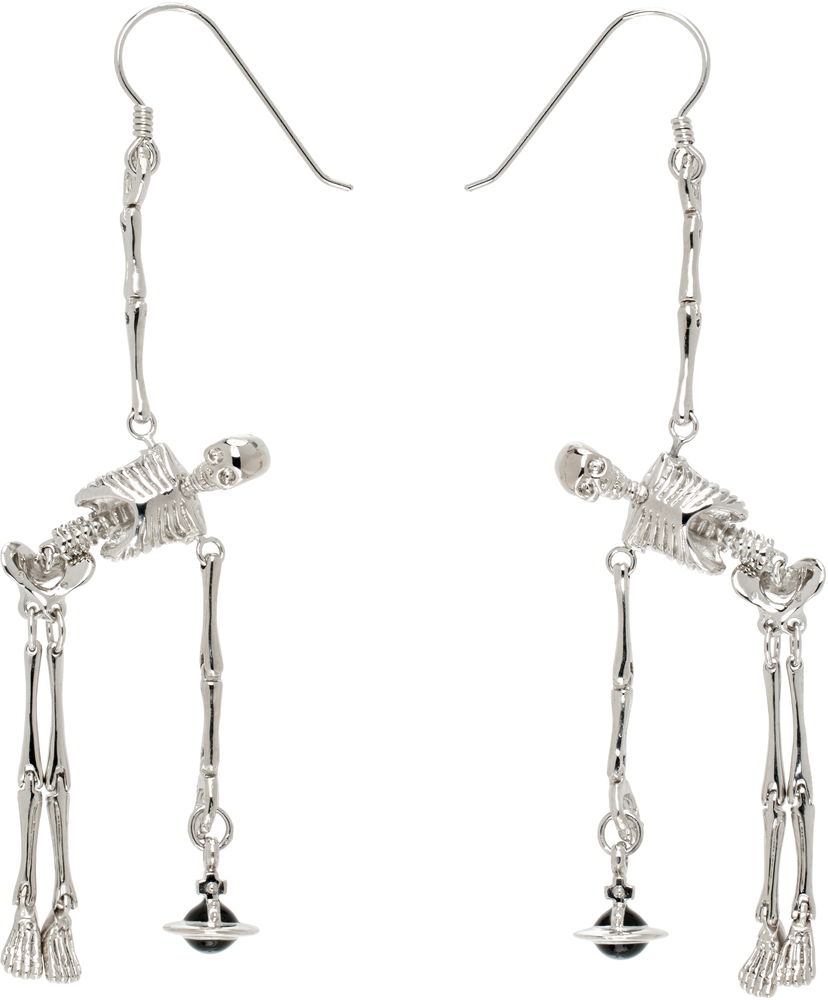 Обеци Vivienne Westwood Skeleton Earrings Металик | 6203008Q-02P107-