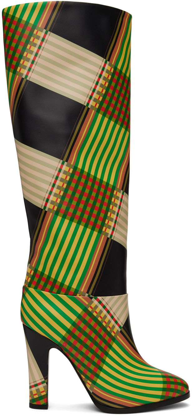 Vivienne Westwood Midas Plaid Knee-High Boots