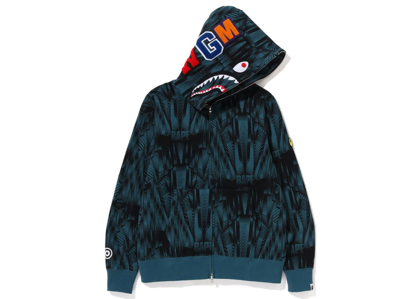 Суитчър BAPE Speed Racer Shark Full Zip Hoodie Тъмно синьо | 1J30-115-005, 0