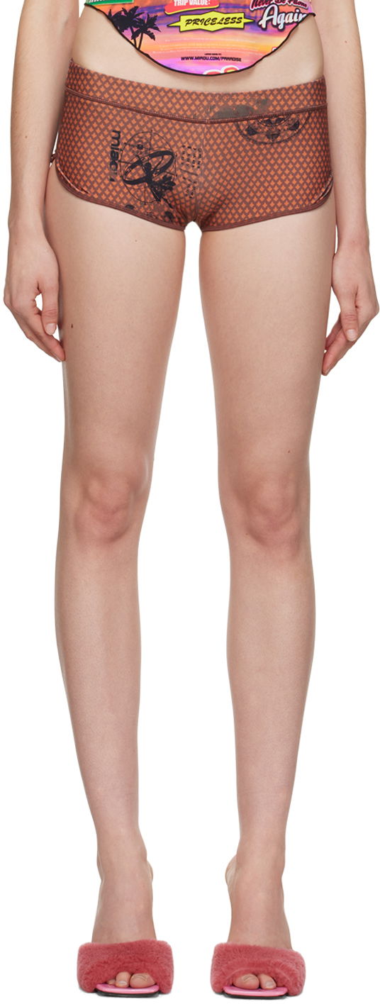 гащички Miaou Miaou Frankie Shorts Кафяво | 2023SWATL, 0