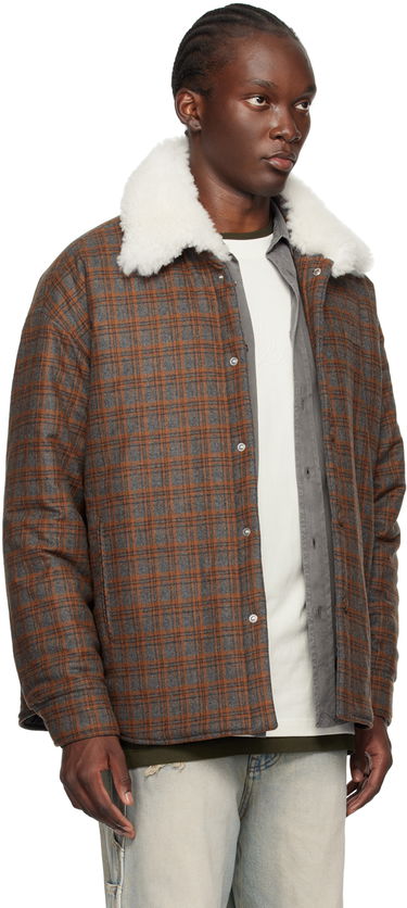 Яке We11done We11done Insulated Plaid Faux-Shearling Jacket Кафяво | WD-SH2-24-170-M-BR, 1