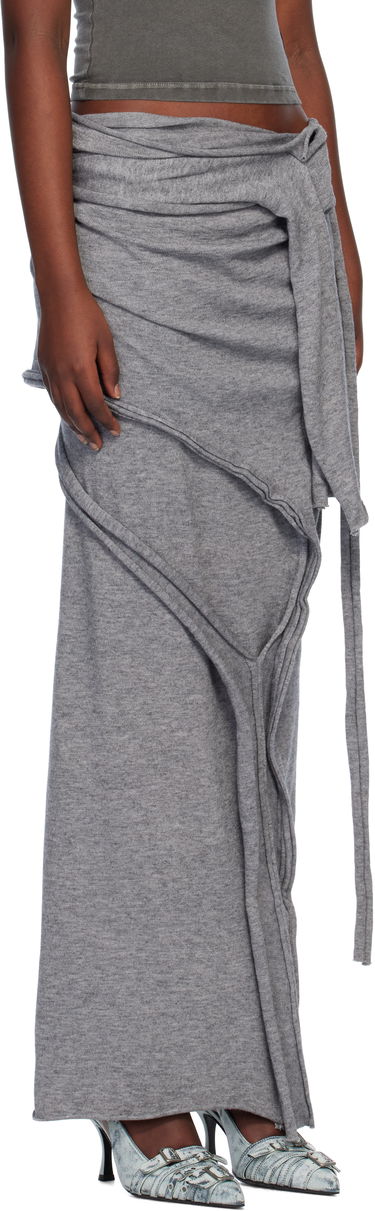Пола Ottolinger Ottolinger Drape Strap Knit Maxi Skirt Сиво | 2204040111, 1