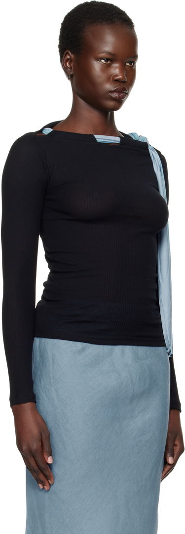 Пуловер Baserange Baserange Circ Long Sleeve T-Shirt Черно | TOCIL-RB-SP25, 1