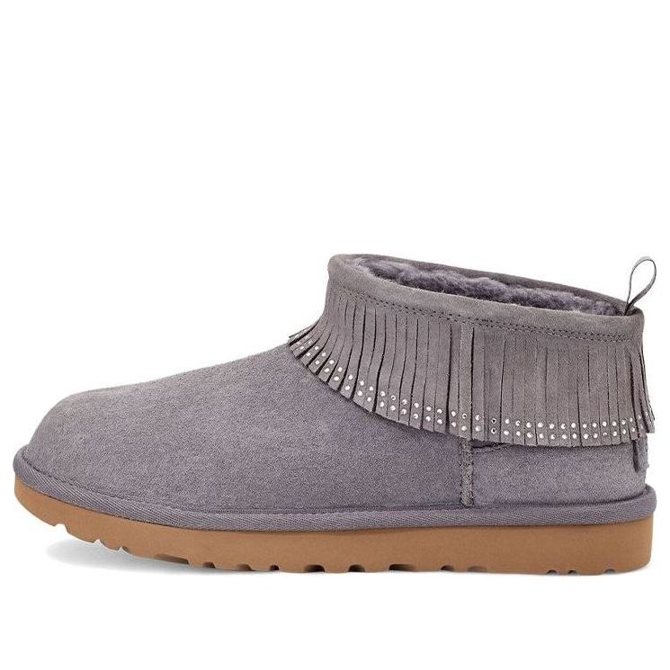 Кецове и обувки UGG Ultra Mini Fringe Bling Boots Сиво | 1121576-SHA