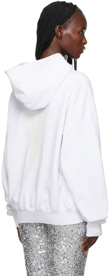 Суитчър We11done We11done Printed Hoodie Бяло | WD-TH3-22-727-U-IV, 2