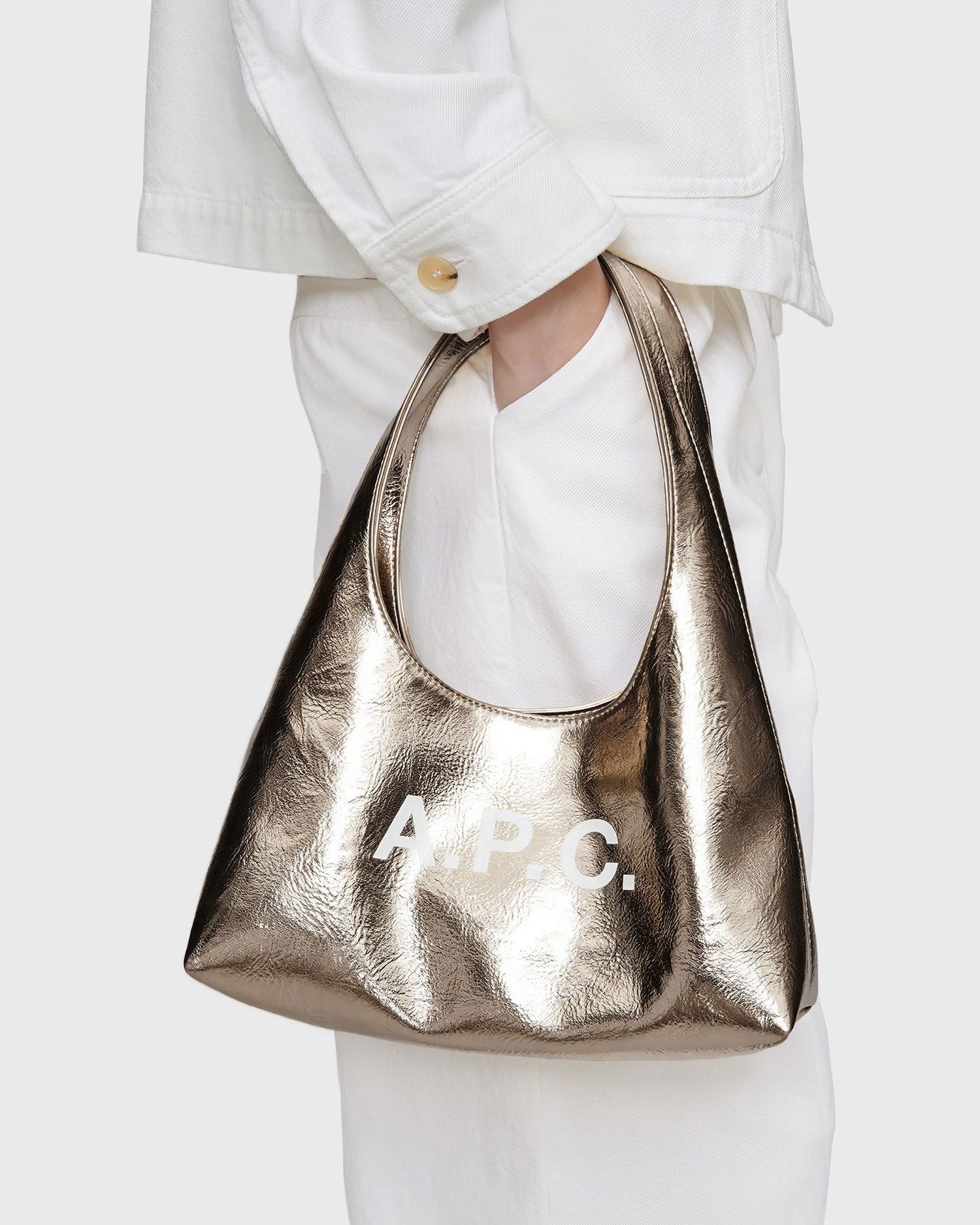 Чанта през рамо A.P.C. A.P.C. Ninon Shoulder Bag Металик | PUABZ-F67027-RAP, 1