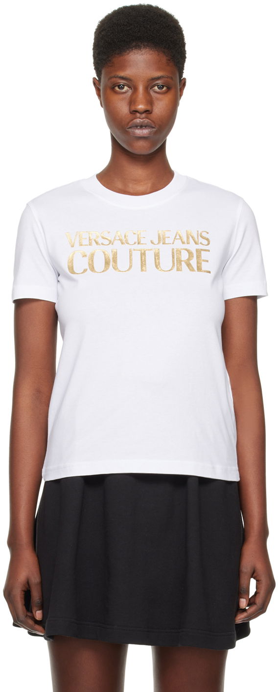Тениска Versace Bonded T-Shirt Бяло | E76HAHT04_ECJ00T, 0