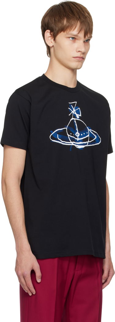 Тениска Vivienne Westwood Vivienne Westwood Classic T-Shirt with Green Orb Print Бяло | 3G01003W-J001M-, 4