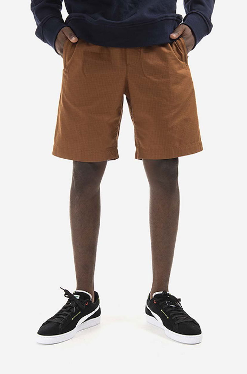 Къси панталони WOOD WOOD Alfred Crispy Check Shorts Кафяво | 12215210.5274