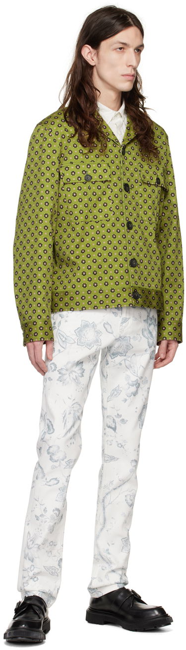 Яке Erdem Erdem Graham Floral Print Jacket Зелено | MS23_712MMFOG GRAHAM, 3