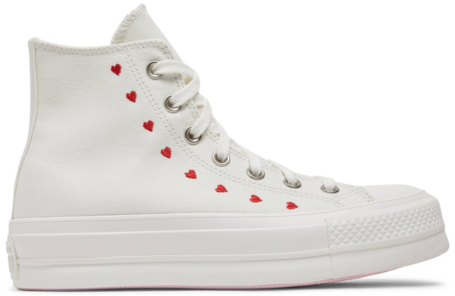 Кецове и обувки Converse Chuck Taylor All-Star Lift Hi "Embroidered Hearts" W Бяло | A01599C, 1