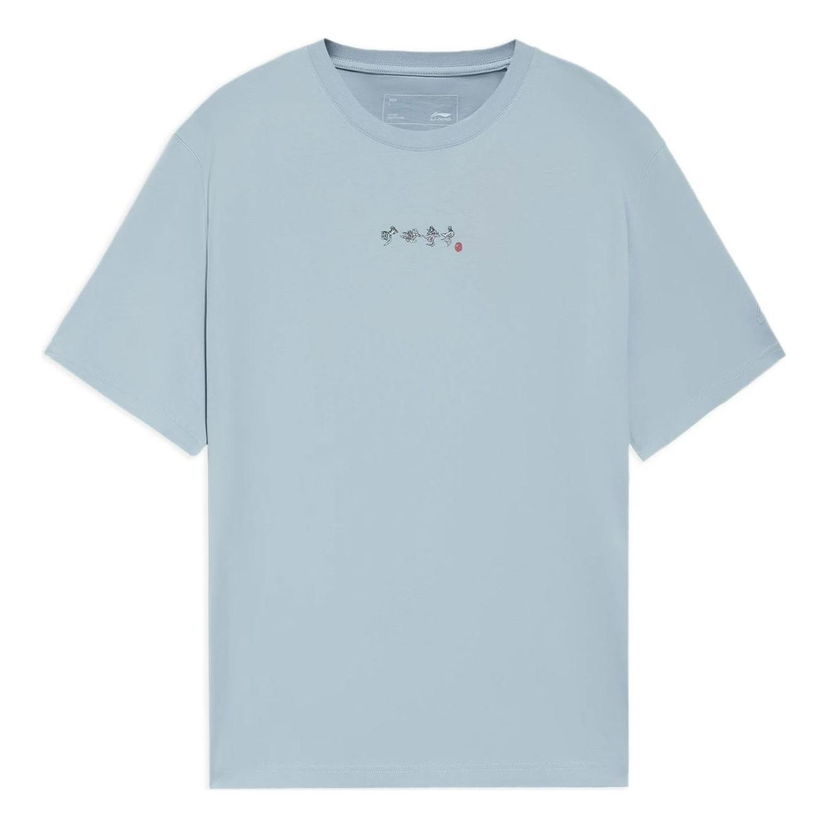Тениска Li-Ning Casual Printed Tee Синьо | AHSS371-6